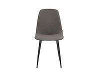 Colenis - milou eetkamerstoelen - set van 6 - grijs - linnen stof - industrieel - stoelen - afbeelding 2 van  4