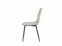 Colenis - milou eetkamerstoelen - set van 6 - licht beige - linnen stof - industrieel - stoelen - afbeelding 2 van  4