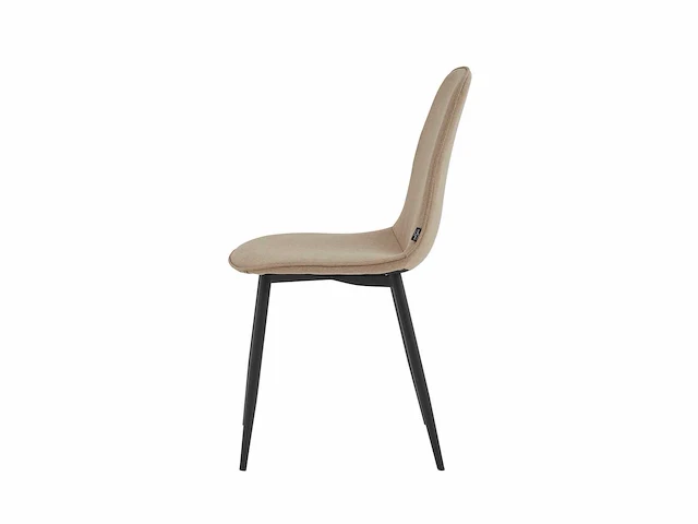 Colenis - milou eetkamerstoelen - set van 6 - taupe - linnen stof - industrieel - stoelen - afbeelding 3 van  5
