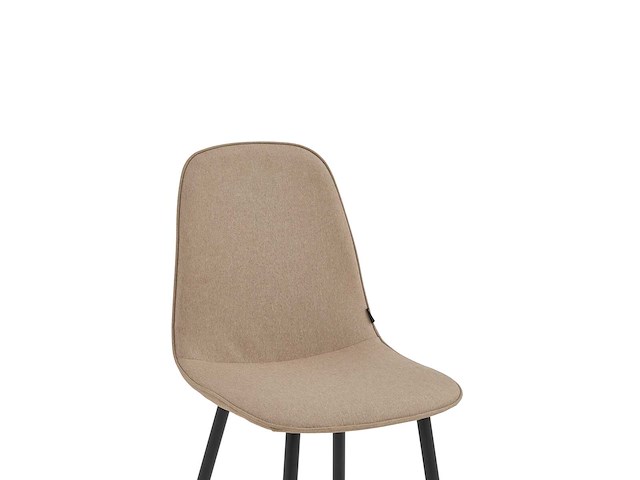 Colenis - milou eetkamerstoelen - set van 6 - taupe - linnen stof - industrieel - stoelen - afbeelding 5 van  5