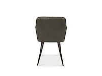 Colenis - new london eetkamerstoel - set van 6 - grijs - fluweel - met armleuning - afbeelding 2 van  2