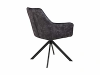 Colenis - noah eetkamerstoel - antraciet - adoré velvet - set van 6 - luxe design - comfortabel en stijlvol - metalen poten - afbeelding 4 van  5