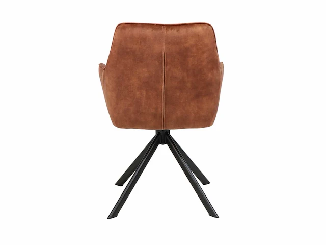 Colenis - noah eetkamerstoel - cognac - adoré velvet - set van 4 - luxe design - comfortabel en stijlvol - metalen poten - afbeelding 5 van  5