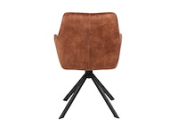 Colenis - noah eetkamerstoel - cognac - adoré velvet - set van 6 - luxe design - comfortabel en stijlvol - metalen poten - afbeelding 5 van  5