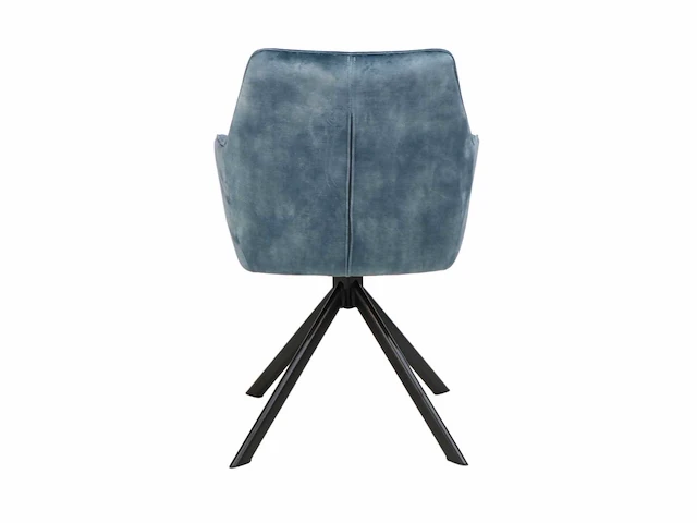 Colenis - noah eetkamerstoel - petrol - adoré velvet - set van 6 - luxe design - comfortabel en stijlvol - metalen poten - afbeelding 4 van  4