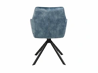 Colenis - noah eetkamerstoel - petrol - adoré velvet - set van 6 - luxe design - comfortabel en stijlvol - metalen poten - afbeelding 4 van  4
