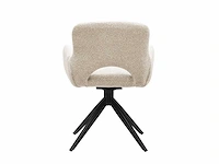 Colenis - olena eetkamerstoelen - set van 4 - beige - bouclé stof - luxe gestoffeerde zitting - industrieel design - metalen poten - stoel - afbeelding 3 van  5