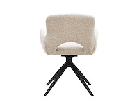 Colenis - olena eetkamerstoelen - set van 6 - beige - bouclé stof - luxe gestoffeerde zitting - industrieel design - metalen poten - stoel - afbeelding 3 van  5