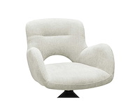 Colenis - olena eetkamerstoelen - set van 6 - taupe - linnen stof - luxe gestoffeerde zitting - industrieel design - metalen poten - afbeelding 6 van  6