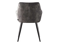 Colenis - ozzy eetkamerstoel - set van 4 - antraciet - adoré velvet - industrieel - met armleuning - afbeelding 3 van  3