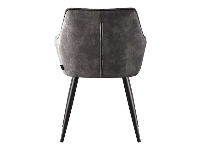 Colenis - ozzy eetkamerstoel - set van 6 - antraciet - adoré velvet - industrieel - met armleuning - afbeelding 3 van  3