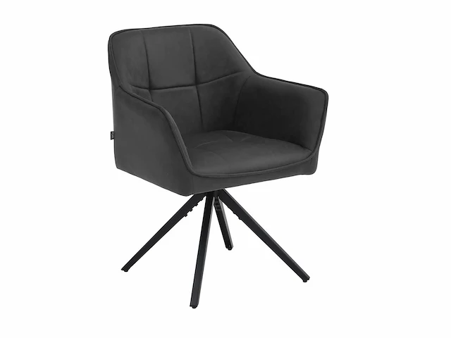 Colenis - pearl eetkamerstoel - set van 4 - antraciet - microfiber stof - microvezel - industrieel - afbeelding 1 van  5