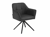 Colenis - pearl eetkamerstoel - set van 4 - antraciet - microfiber stof - microvezel - industrieel - afbeelding 1 van  5