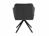 Colenis - pearl eetkamerstoel - set van 4 - antraciet - microfiber stof - microvezel - industrieel - afbeelding 4 van  5