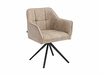Colenis - pearl eetkamerstoel - set van 4 - beige - microfiber stof - microvezel - industrieel - afbeelding 1 van  4