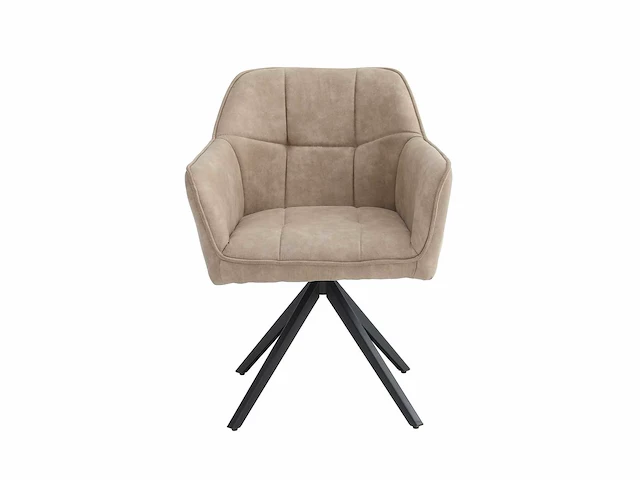 Colenis - pearl eetkamerstoel - set van 4 - beige - microfiber stof - microvezel - industrieel - afbeelding 2 van  4