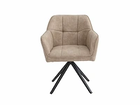Colenis - pearl eetkamerstoel - set van 4 - beige - microfiber stof - microvezel - industrieel - afbeelding 2 van  4