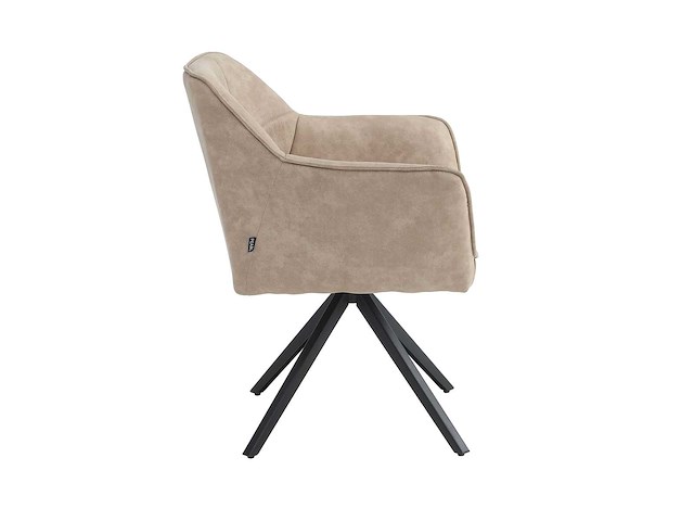 Colenis - pearl eetkamerstoel - set van 4 - beige - microfiber stof - microvezel - industrieel - afbeelding 3 van  4