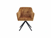 Colenis - pearl eetkamerstoel - set van 4 - okergeel - adoré velvet - industrieel - afbeelding 2 van  4