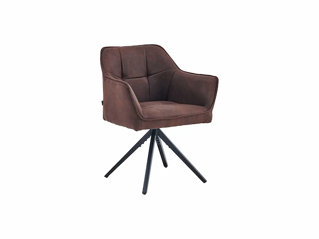 Colenis - pearl eetkamerstoel - set van 6 - bruin - microfiber stof - microvezel - industrieel - afbeelding 1 van  4