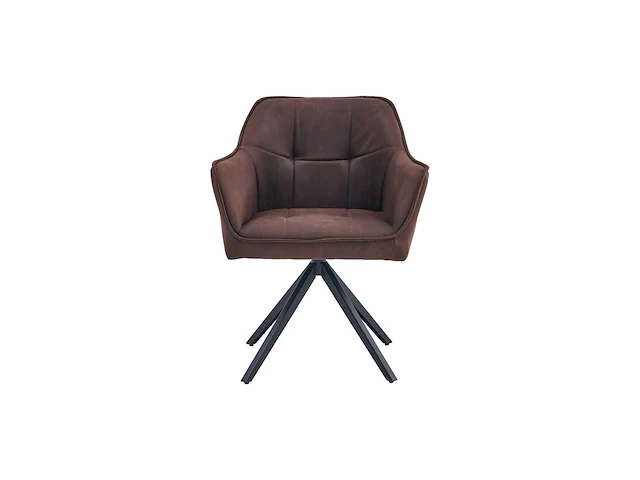 Colenis - pearl eetkamerstoel - set van 6 - bruin - microfiber stof - microvezel - industrieel - afbeelding 2 van  4