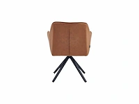 Colenis - pearl eetkamerstoel - set van 6 - cognac - microfiber stof - microvezel - industrieel - afbeelding 3 van  3