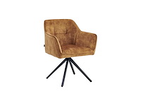 Colenis - pearl eetkamerstoel - set van 6 - okergeel - adoré velvet - industrieel - afbeelding 1 van  1