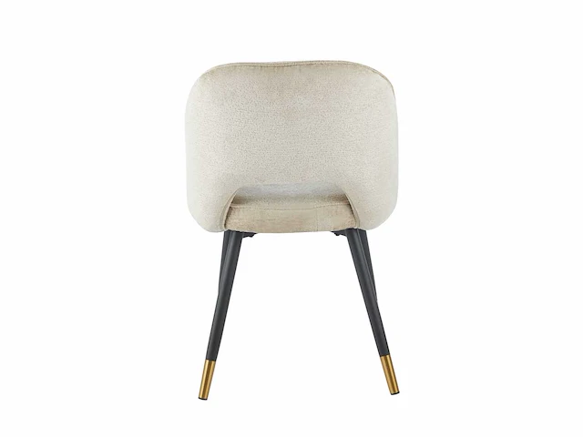Colenis - richard eetkamerstoel - set van 4 - beige - velvet - zwarte gouden poten - eetkamerstoelen - afbeelding 2 van  2
