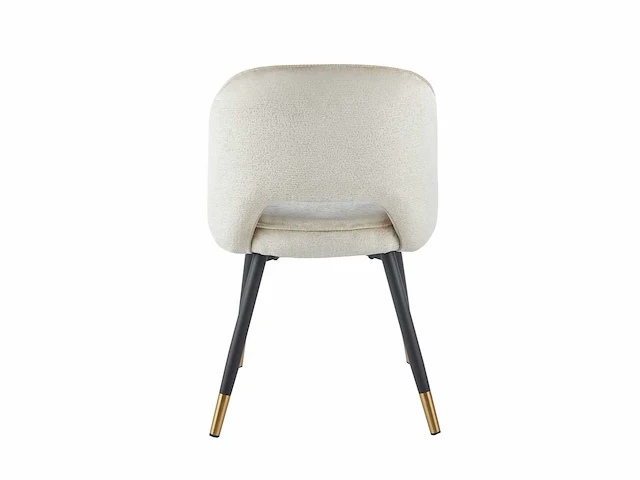 Colenis - richard eetkamerstoel - set van 6 - beige - chenille stof - zwarte gouden poten - eetkamerstoelen - afbeelding 4 van  4
