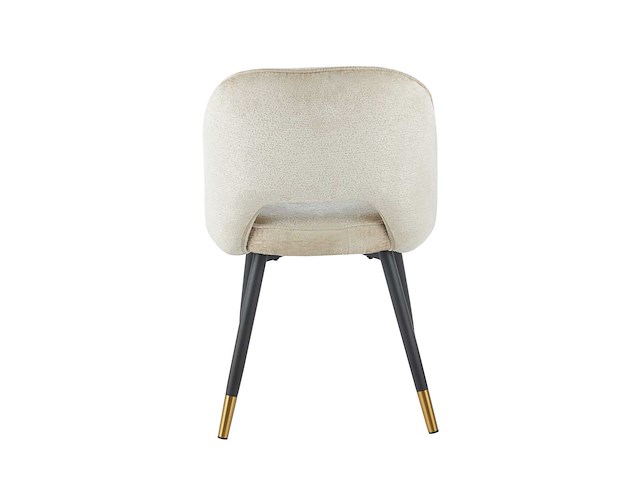 Colenis - richard eetkamerstoel - set van 6 - beige - velvet - zwarte gouden poten - eetkamerstoelen - afbeelding 3 van  3