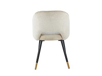 Colenis - richard eetkamerstoel - set van 6 - beige - velvet - zwarte gouden poten - eetkamerstoelen - afbeelding 3 van  3