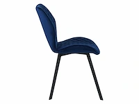Colenis - rio eetkamerstoel - set van 4 - blauw - fluweel - velvet - industrieel - stoel - afbeelding 3 van  4
