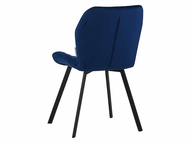 Colenis - rio eetkamerstoel - set van 4 - blauw - fluweel - velvet - industrieel - stoel - afbeelding 4 van  4