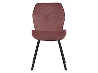 Colenis - rio eetkamerstoel - set van 4 - roze - fluweel - velvet - industrieel - stoel - afbeelding 2 van  4