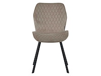 Colenis - rio eetkamerstoel - set van 6 - beige - fluweel - velvet - industrieel - stoel - afbeelding 2 van  4
