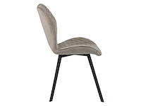 Colenis - rio eetkamerstoel - set van 6 - beige - fluweel - velvet - industrieel - stoel - afbeelding 3 van  4