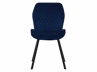 Colenis - rio eetkamerstoel - set van 6 - blauw - fluweel - velvet - industrieel - stoel - afbeelding 2 van  4