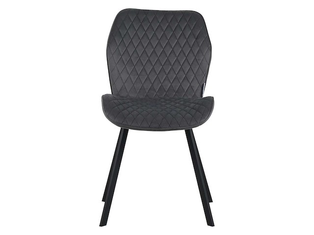 Colenis - rio eetkamerstoel - set van 6 - grijs - fluweel - velvet - industrieel - stoel - afbeelding 2 van  4