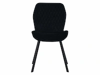 Colenis - rio eetkamerstoel - set van 6 - zwart - fluweel - velvet - industrieel - stoel - afbeelding 2 van  4