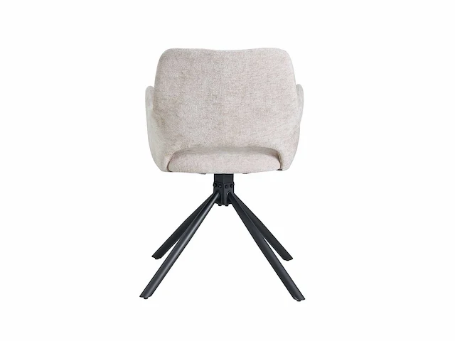 Colenis - roma eetkamerstoel - set van 6 - beige - chenille stof - design - industrieel - metalen poten - afbeelding 1 van  1