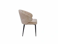 Colenis - ruby eetkamerstoel - set van 6 - beige - adoré velvet - design - afbeelding 3 van  4