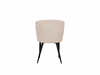 Colenis - sara eetkamerstoel - set van 4 - beige - chenille stof - industrieel - zwarte poten - afbeelding 5 van  5