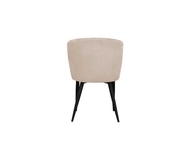 Colenis - sara eetkamerstoel - set van 6 - beige - linnen stof - industrieel - zwarte poten - afbeelding 5 van  5