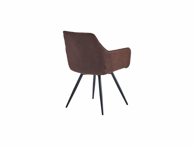 Colenis - sierra eetkamerstoel - set van 4 - bruin - microfiber stof - microvezel - industrieel - afbeelding 3 van  4