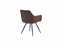 Colenis - sierra eetkamerstoel - set van 4 - bruin - microfiber stof - microvezel - industrieel - afbeelding 3 van  4