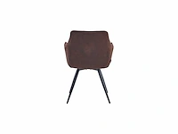 Colenis - sierra eetkamerstoel - set van 4 - bruin - microfiber stof - microvezel - industrieel - afbeelding 4 van  4