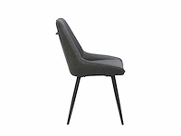 Colenis - skandi eetkamerstoel - set van 4 - antraciet - microvezel - microfiber - industrieel - design - comfortabele en duurzame eetkamerstoelen - afbeelding 4 van  4