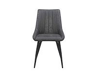 Colenis - skandi eetkamerstoel - set van 4 - antraciet - microvezel - microfiber - industrieel - design - comfortabele en duurzame eetkamerstoelen - afbeelding 3 van  4
