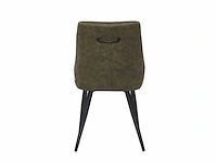 Colenis - skandi eetkamerstoel - set van 4 - groen - microvezel - microfiber - industrieel - design - comfortabele en duurzame eetkamerstoelen - afbeelding 4 van  4