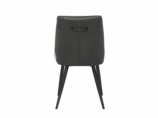 Colenis - skandi eetkamerstoel - set van 6 - antraciet - microvezel - microfiber - industrieel - design - comfortabele en duurzame eetkamerstoelen - afbeelding 2 van  4